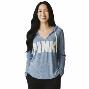 Victoria’s Secret PINK Blue Hoodie Size XS Top
